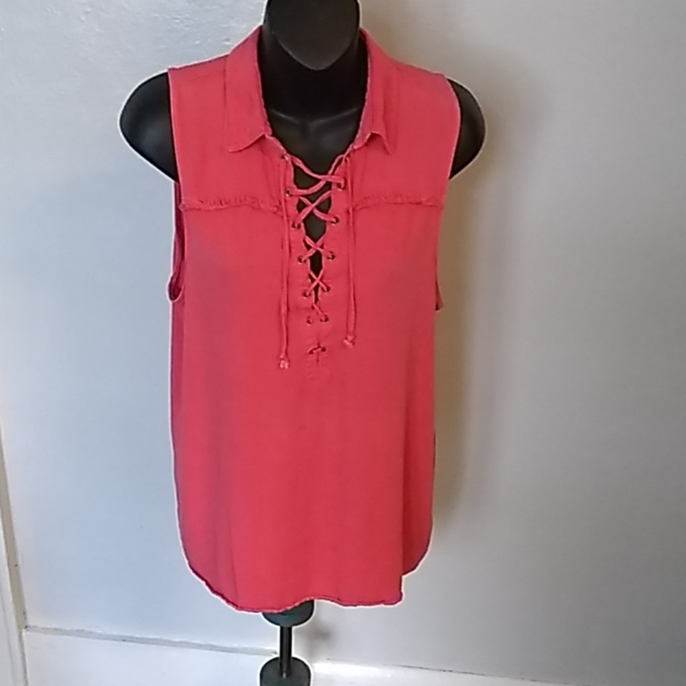 Rock & Republic Sleeveless Collared Shirt